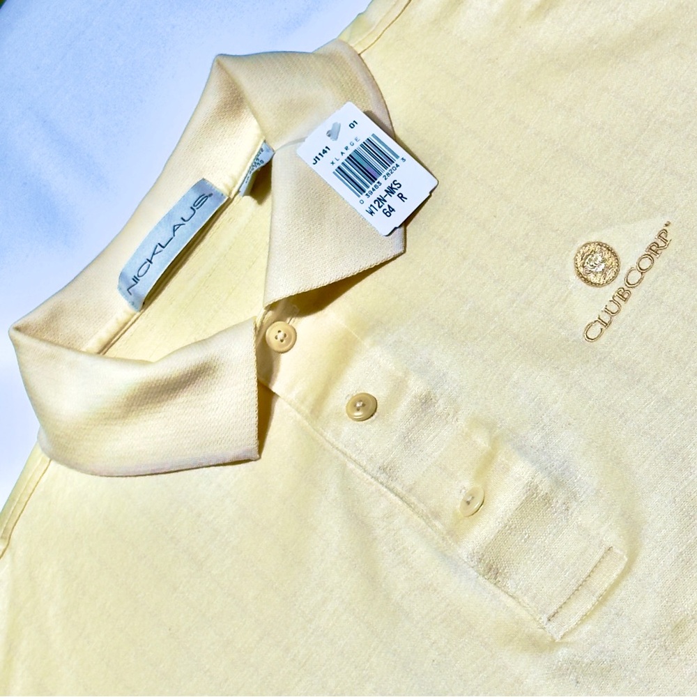 NEW Jack Nicklaus Club Corp Yellowā Polo Golf Shirt Perfect